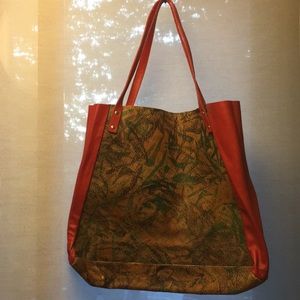 American apparel leather tote